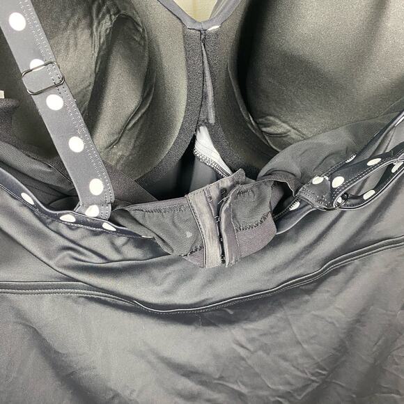 Swimsuits For All Black&White Dot Underwire Tankini Top Sz.46DDD NWT - Picture 13 of 16